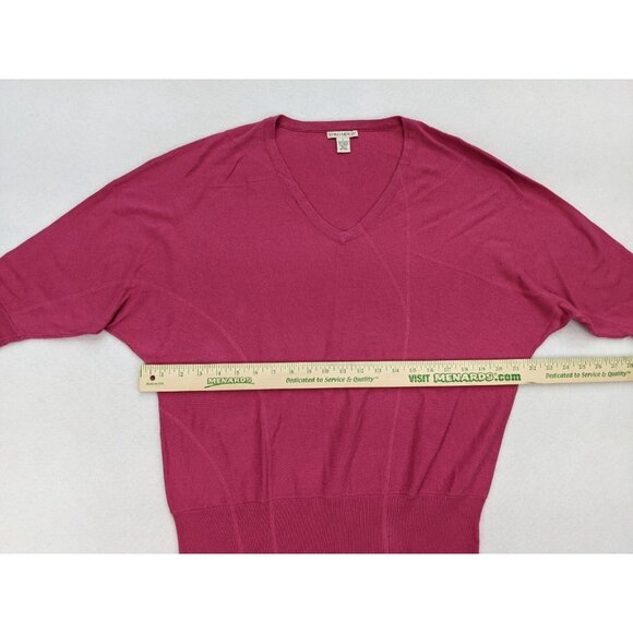 Spring & Mercer Women's Sweater Size L Pink Dolman 3/4 Sleeve - Picture 6 of 13